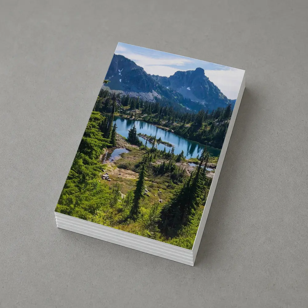 Alpine Lake Mountains Pine Forest Landscape – Postcards