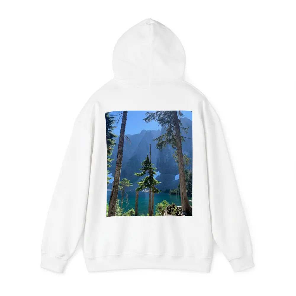 Alpine Lake Through Pine Trees Mountain – Hoodies