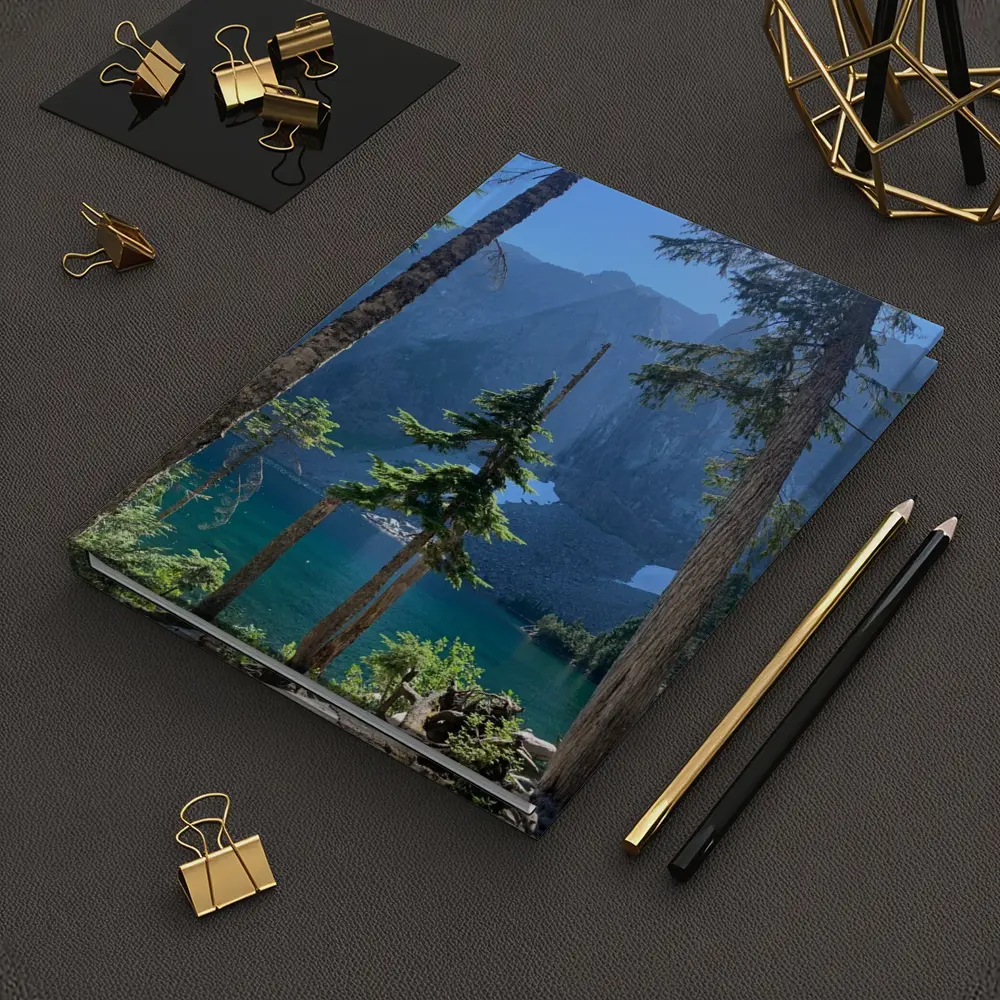 Alpine Lake Through Pine Trees Mountain – Notebooks