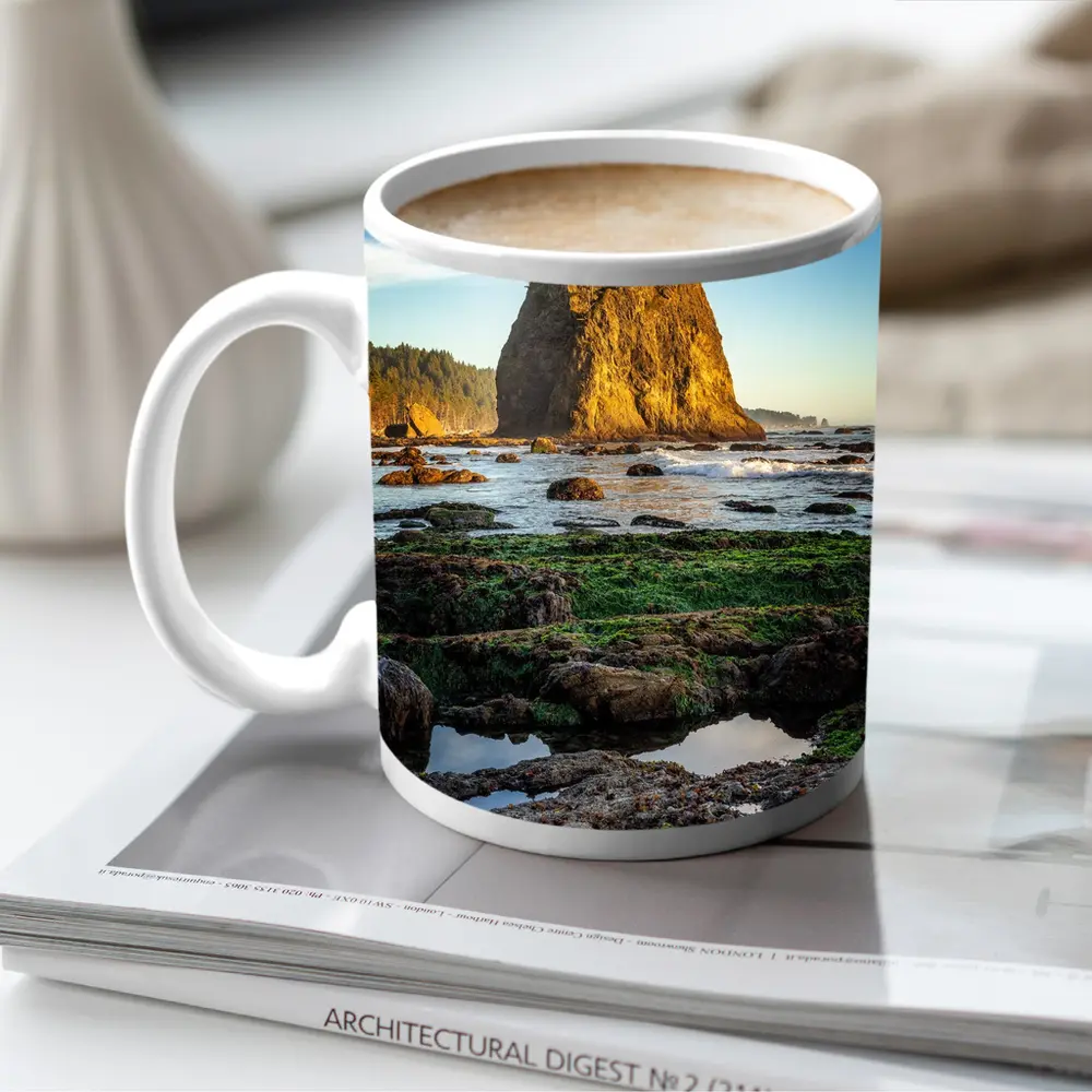 Sea Stack Rocky Coastal Beach Washington – Mugs