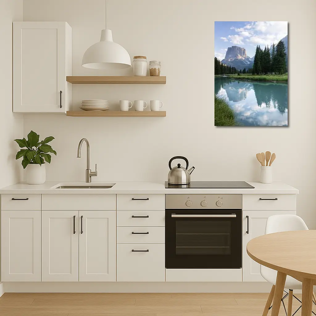 Rocky Mountain Lake Forest Reflection Landscape – Wall Art