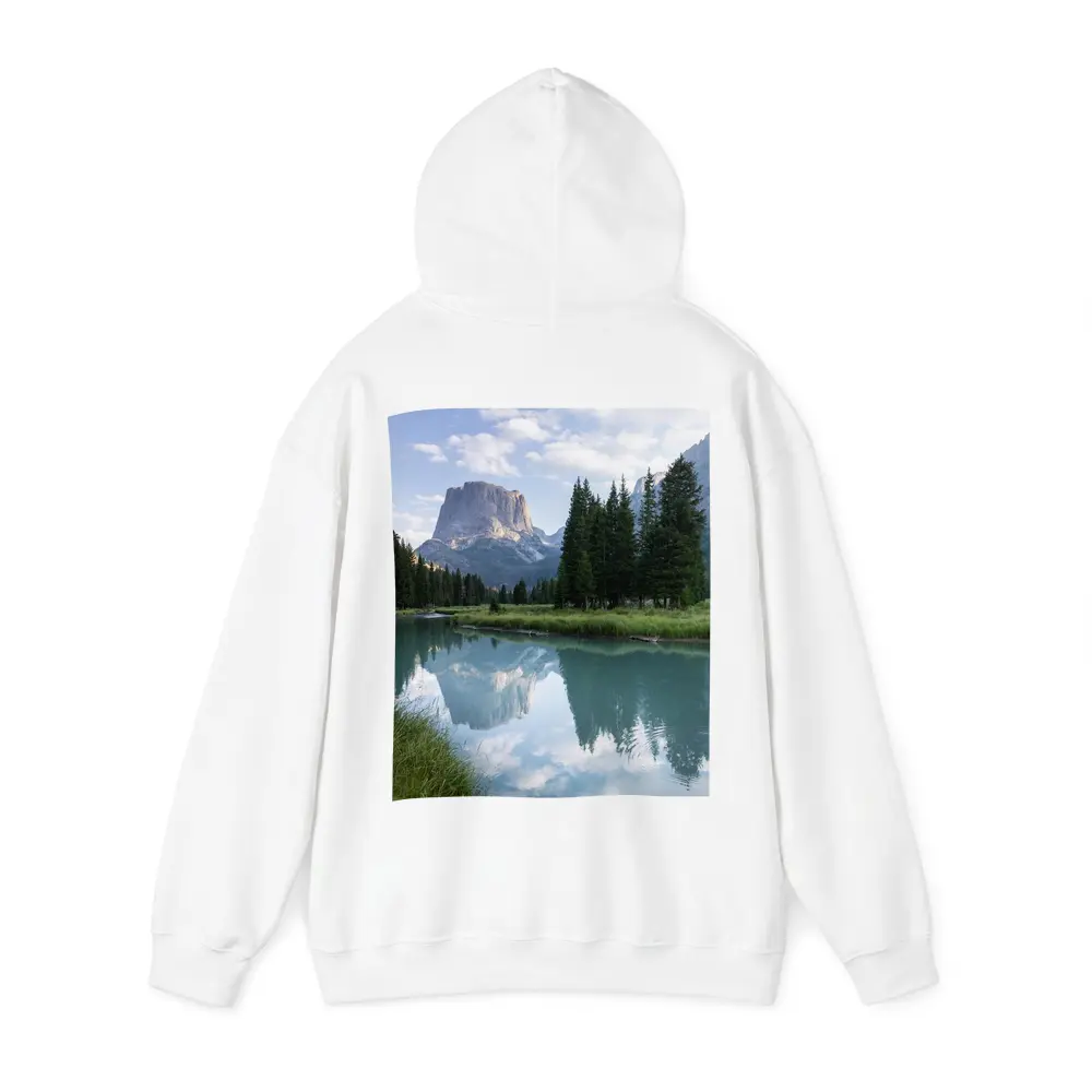 Rocky Mountain Lake Forest Reflection Landscape – Hoodies