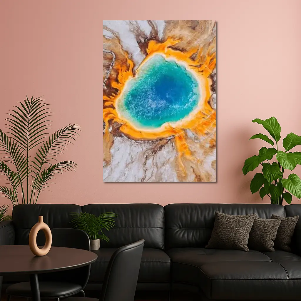 Grand Prismatic Spring Aerial Yellowstone View – Wall Art