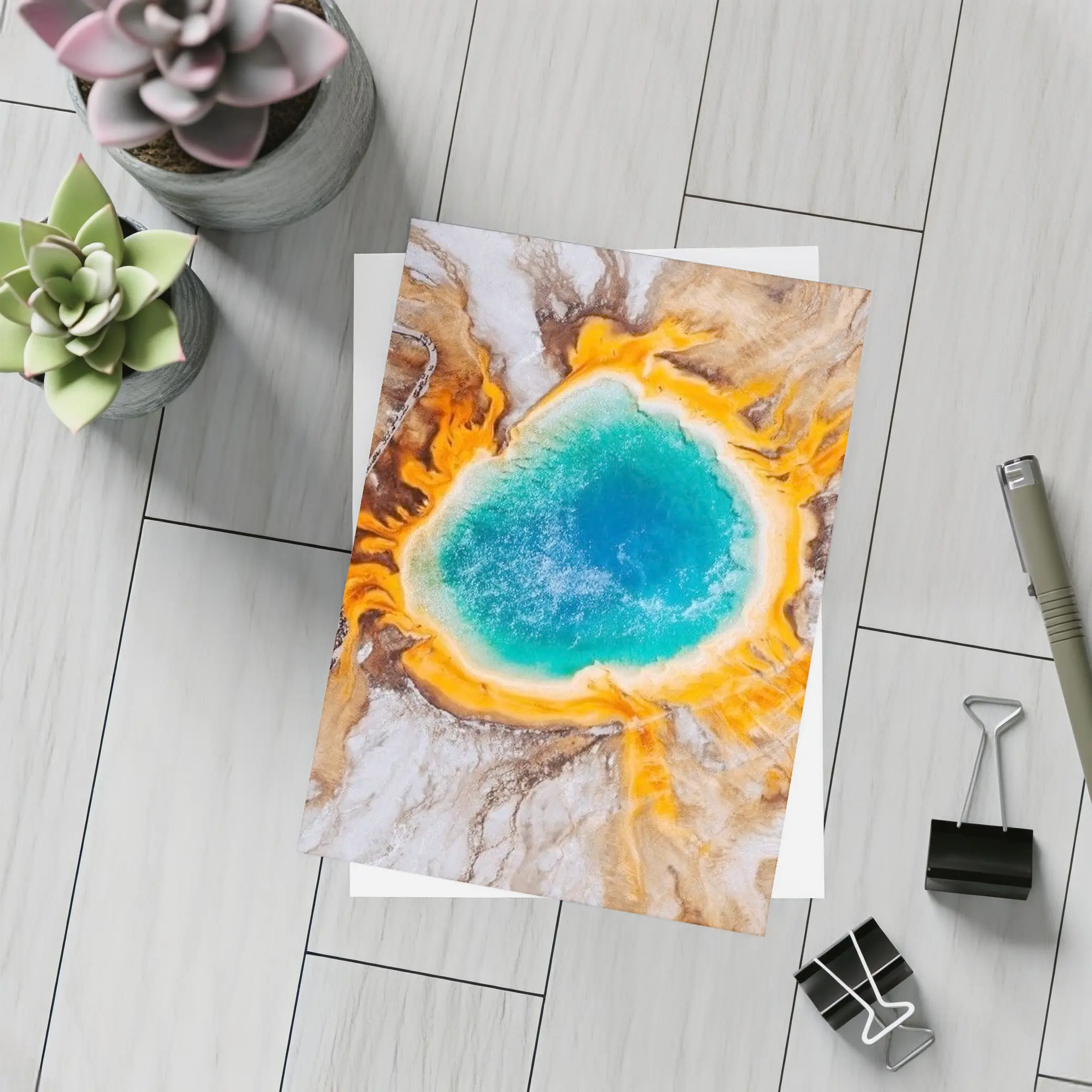 Grand Prismatic Spring Aerial Yellowstone View – Postcards