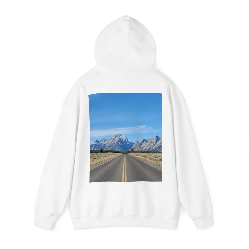 Open Road Leading to Grand Teton Mountains – Hoodies