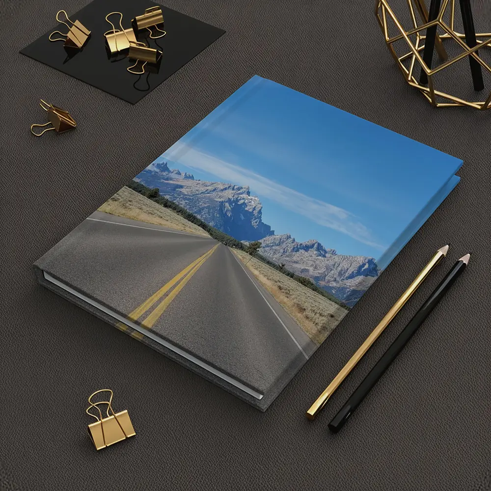 Open Road Leading to Grand Teton Mountains – Notebooks