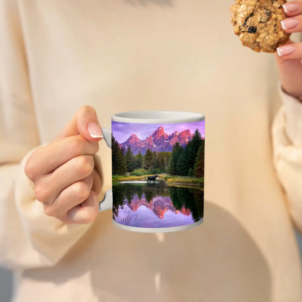 Moose Crossing River Grand Teton Mountains – Mugs
