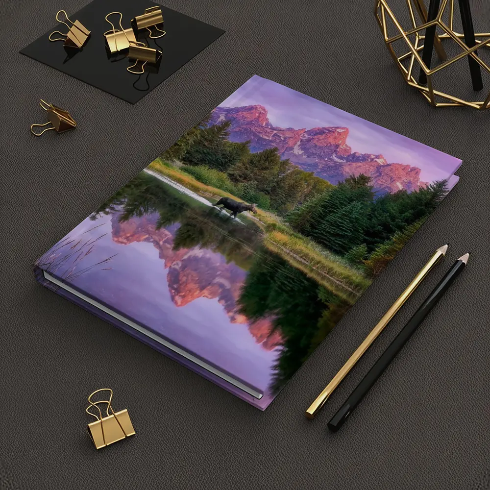 Moose Crossing River Grand Teton Mountains – Notebooks
