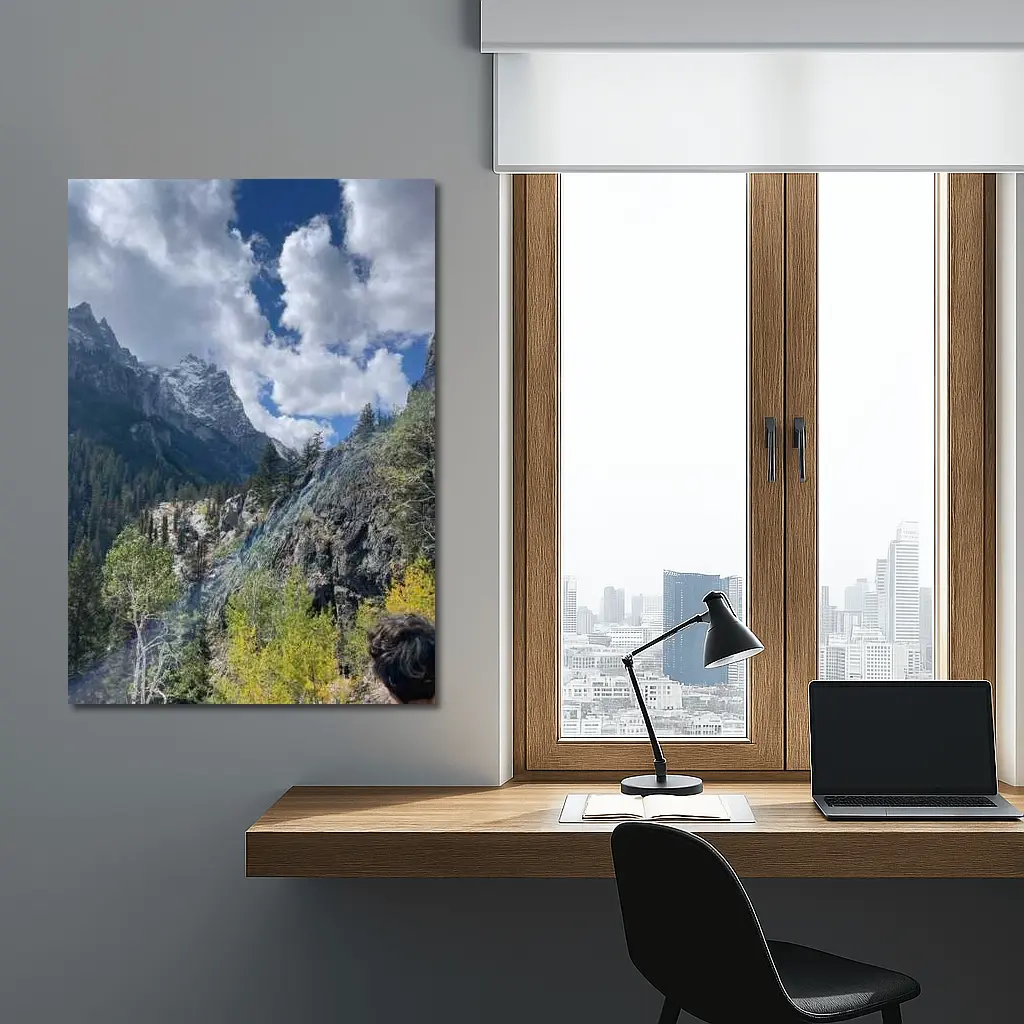 Rocky Mountain Canyon Forest Autumn Landscape – Wall Art