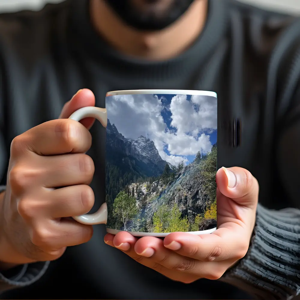 Rocky Mountain Canyon Forest Autumn Landscape – Mugs