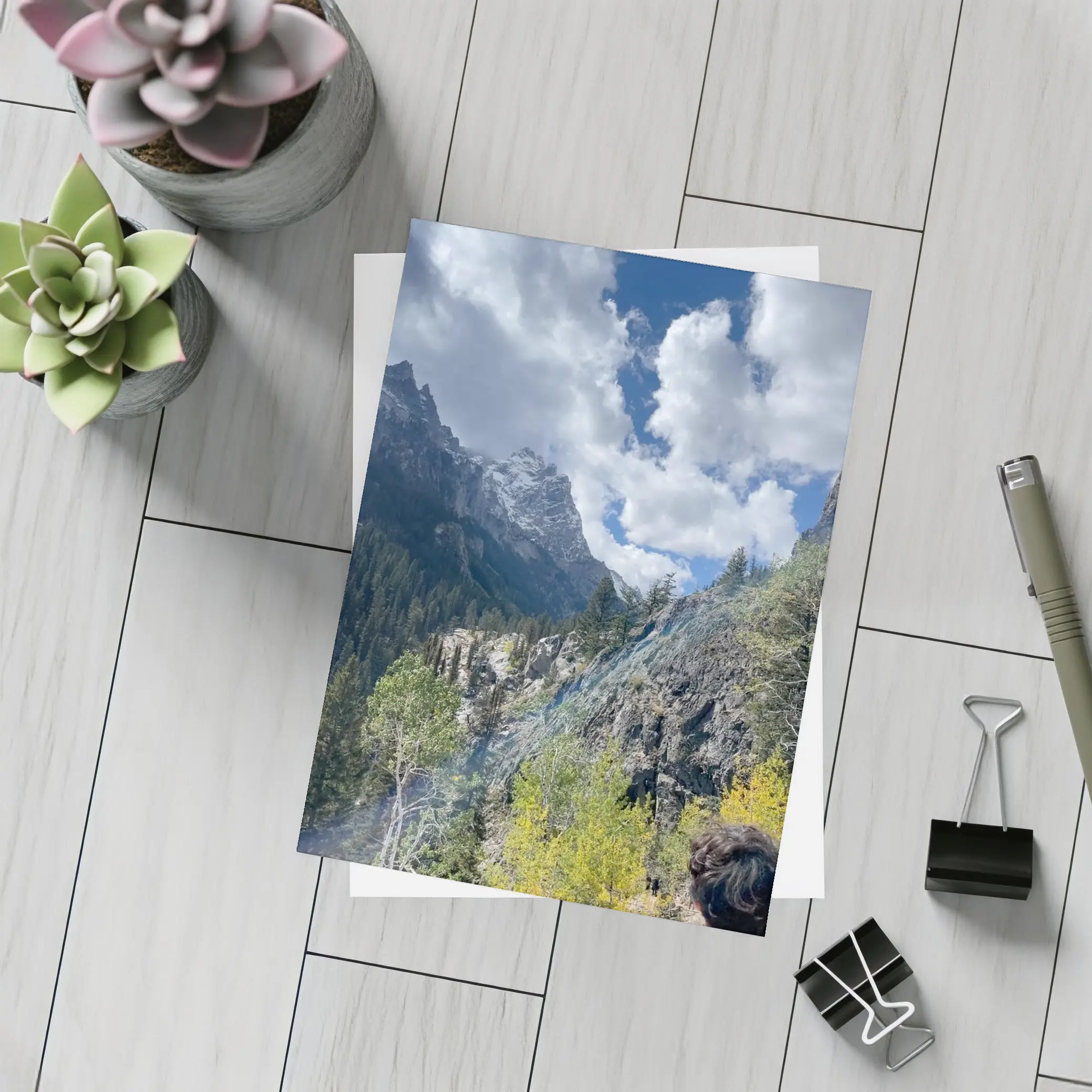 Rocky Mountain Canyon Forest Autumn Landscape – Postcards