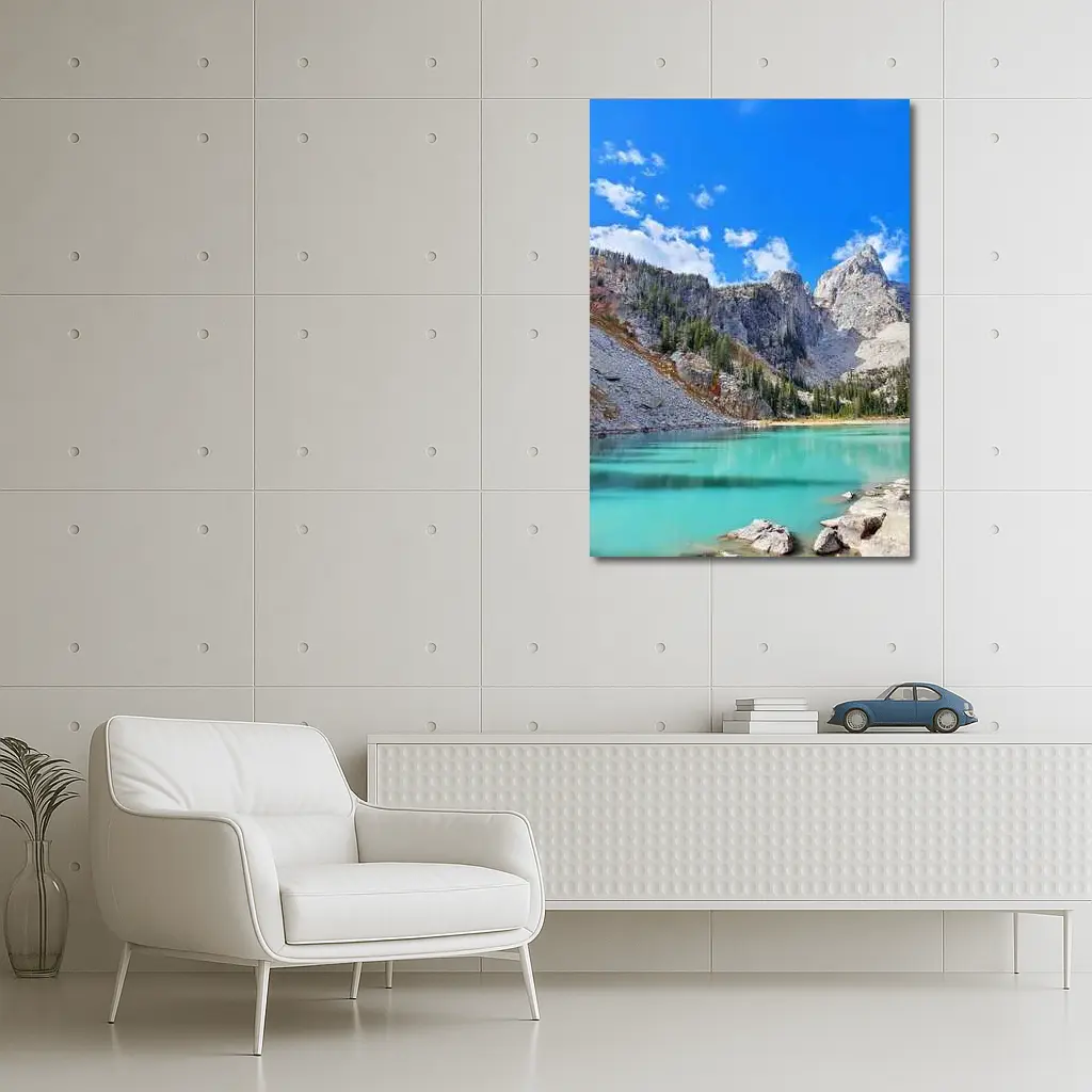 Turquoise Alpine Lake Rocky Mountain Peaks – Wall Art