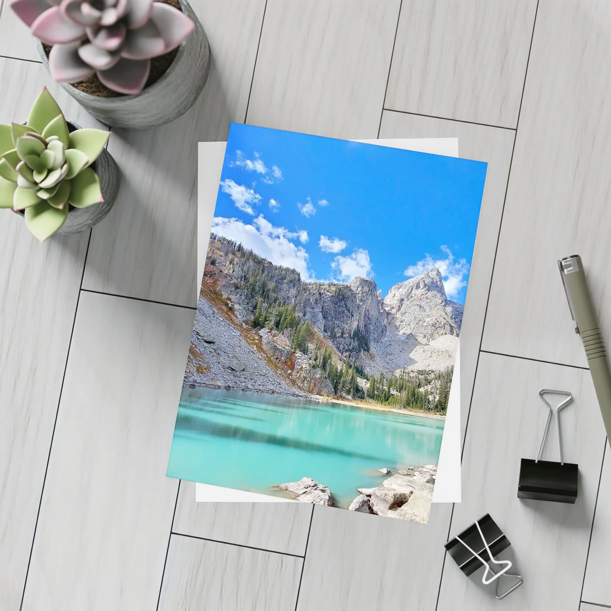 Turquoise Alpine Lake Rocky Mountain Peaks – Postcards