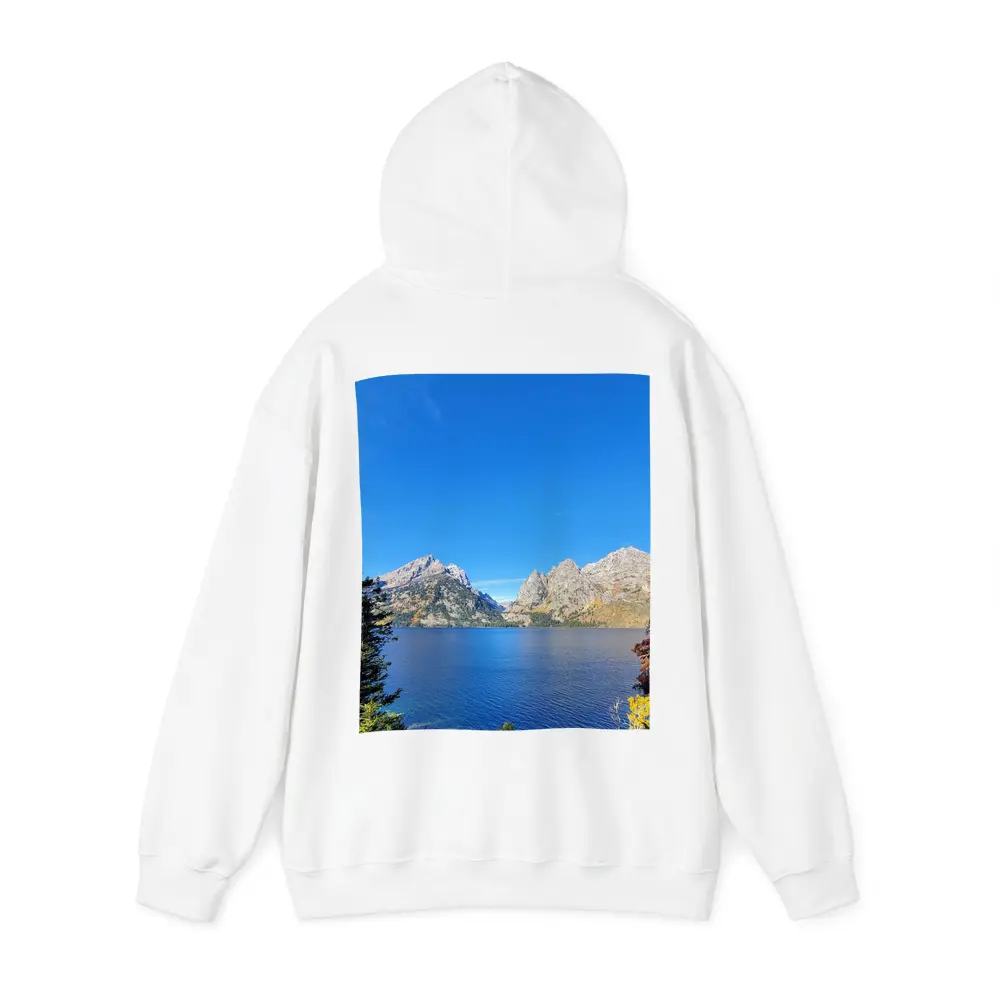 Grand Teton Mountains Blue Lake Autumn View – Hoodies