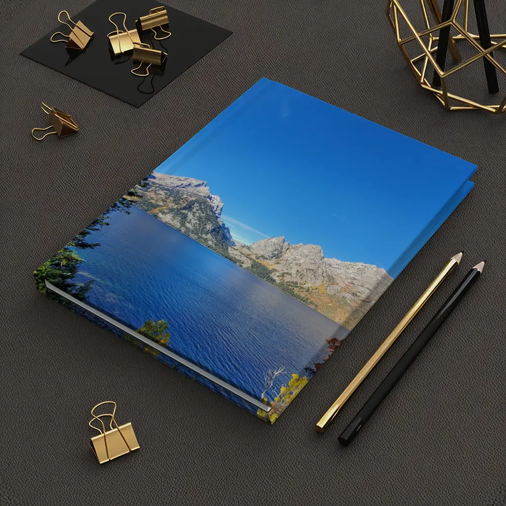 Grand Teton Mountains Blue Lake Autumn View – Notebooks
