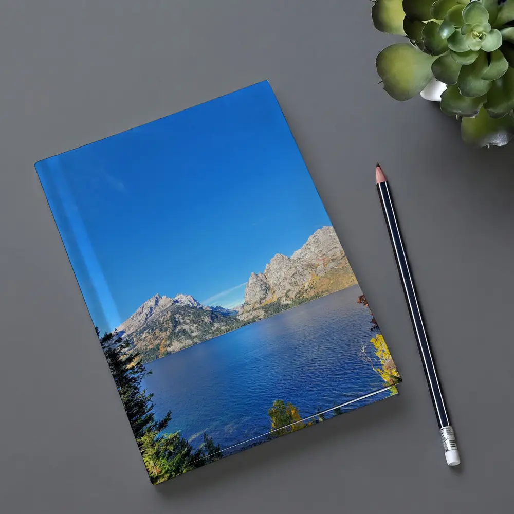 Grand Teton Mountains Blue Lake Autumn View – Notebooks