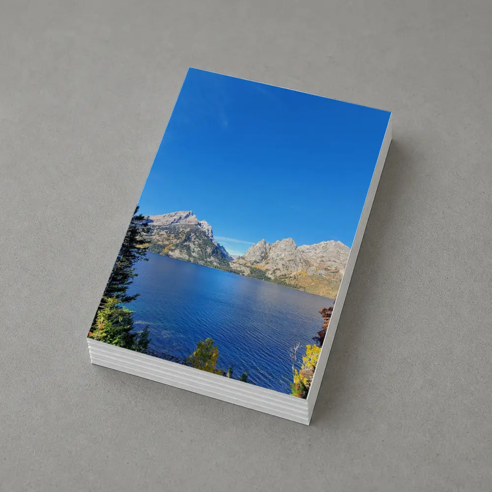 Grand Teton Mountains Blue Lake Autumn View – Postcards