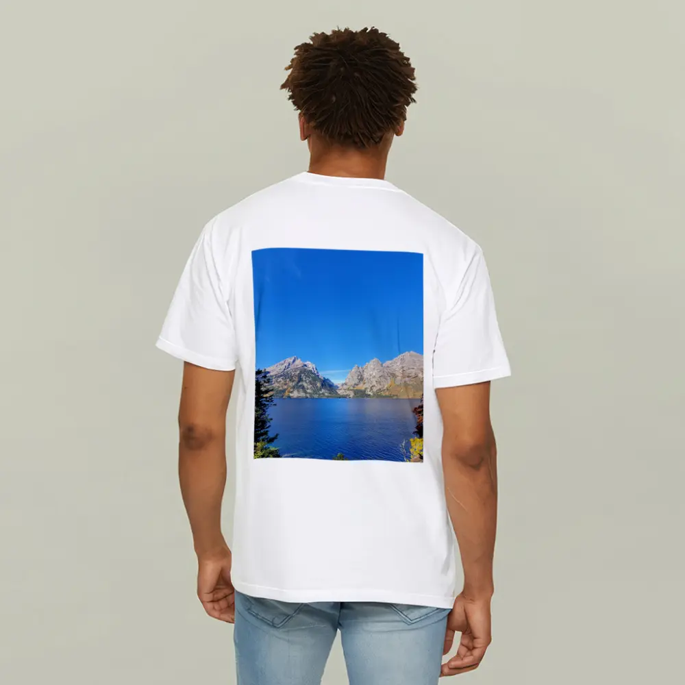 Grand Teton Mountains Blue Lake Autumn View – T-Shirts