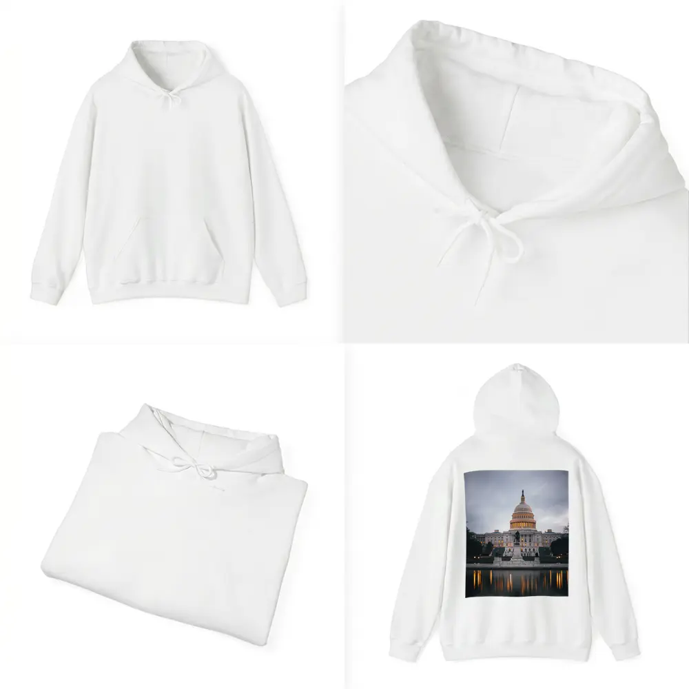 US Capitol Building Reflecting Pool Dusk Sky – Hoodies