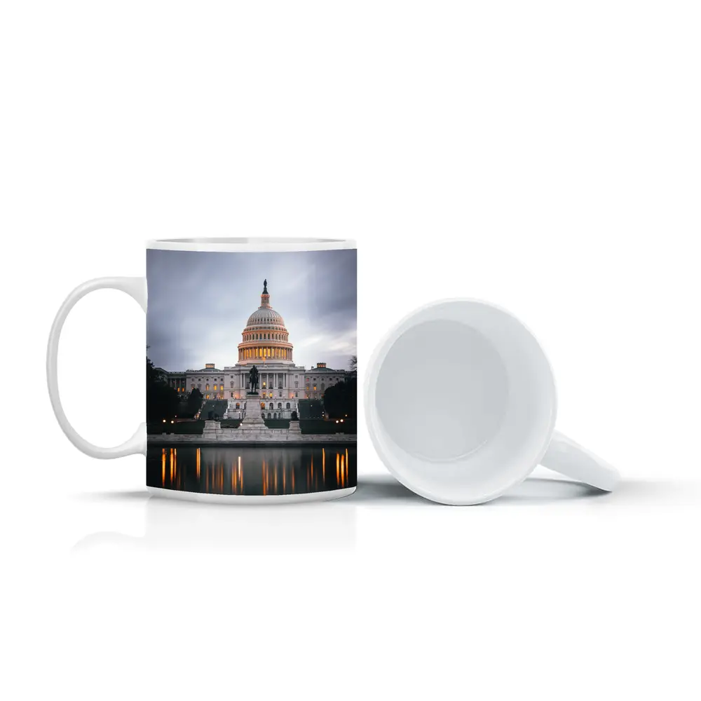 US Capitol Building Reflecting Pool Dusk Sky – Mugs