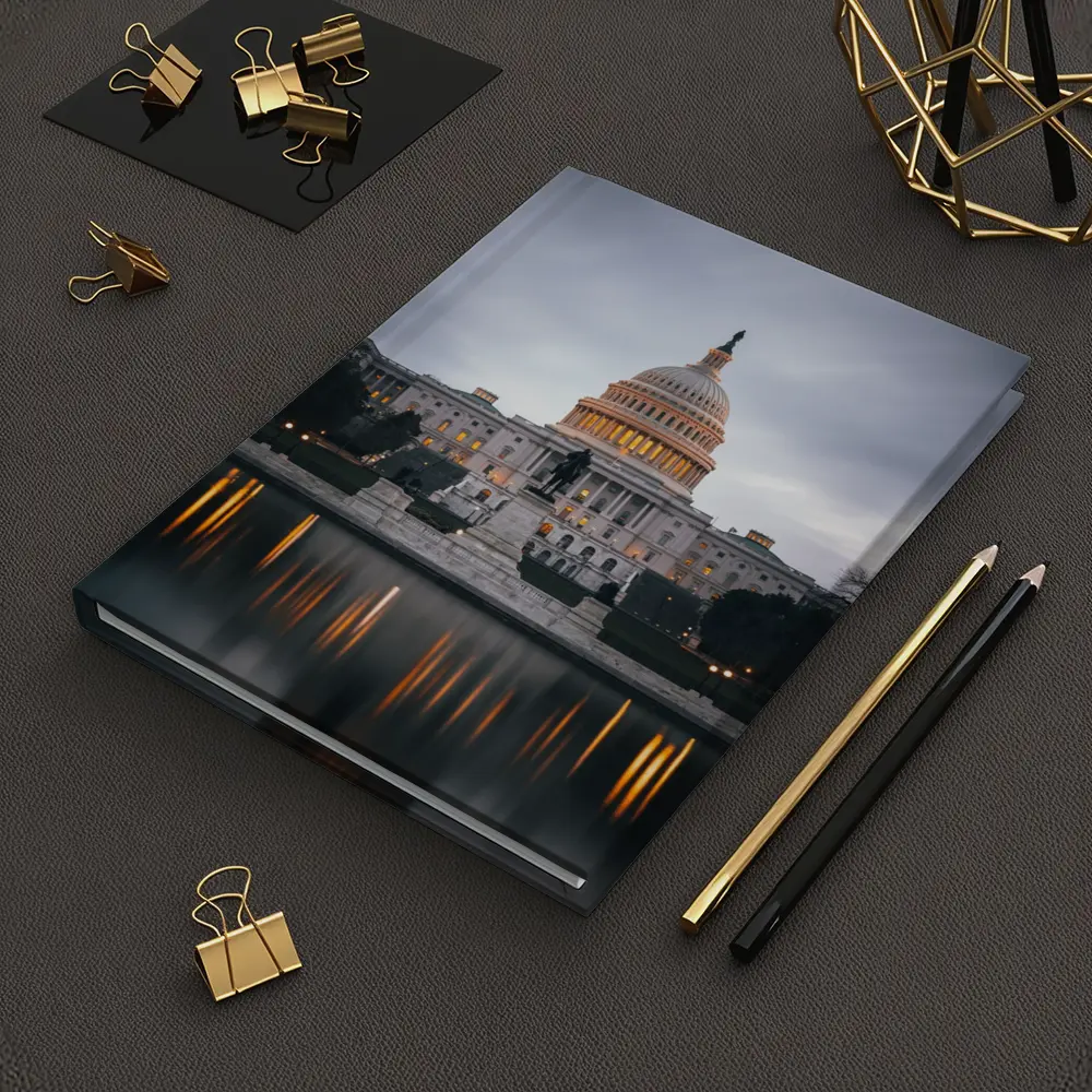US Capitol Building Reflecting Pool Dusk Sky – Notebooks