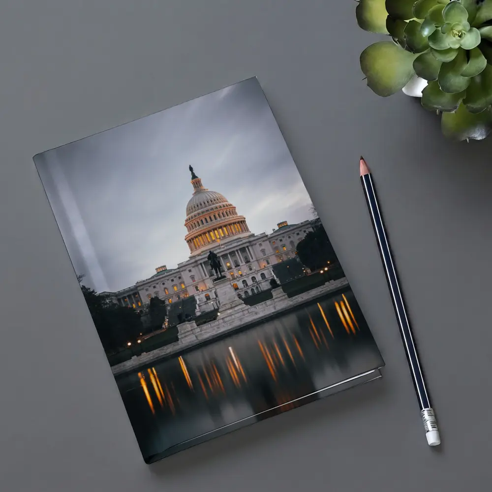 US Capitol Building Reflecting Pool Dusk Sky – Notebooks