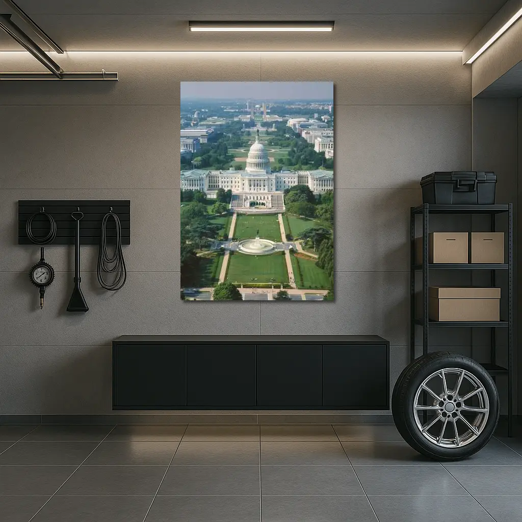 US Capitol Building Washington DC Aerial View – Wall Art