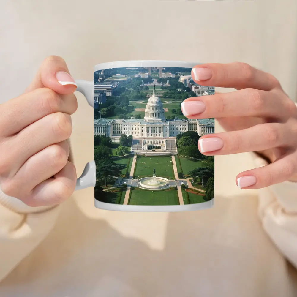 US Capitol Building Washington DC Aerial View – Mugs