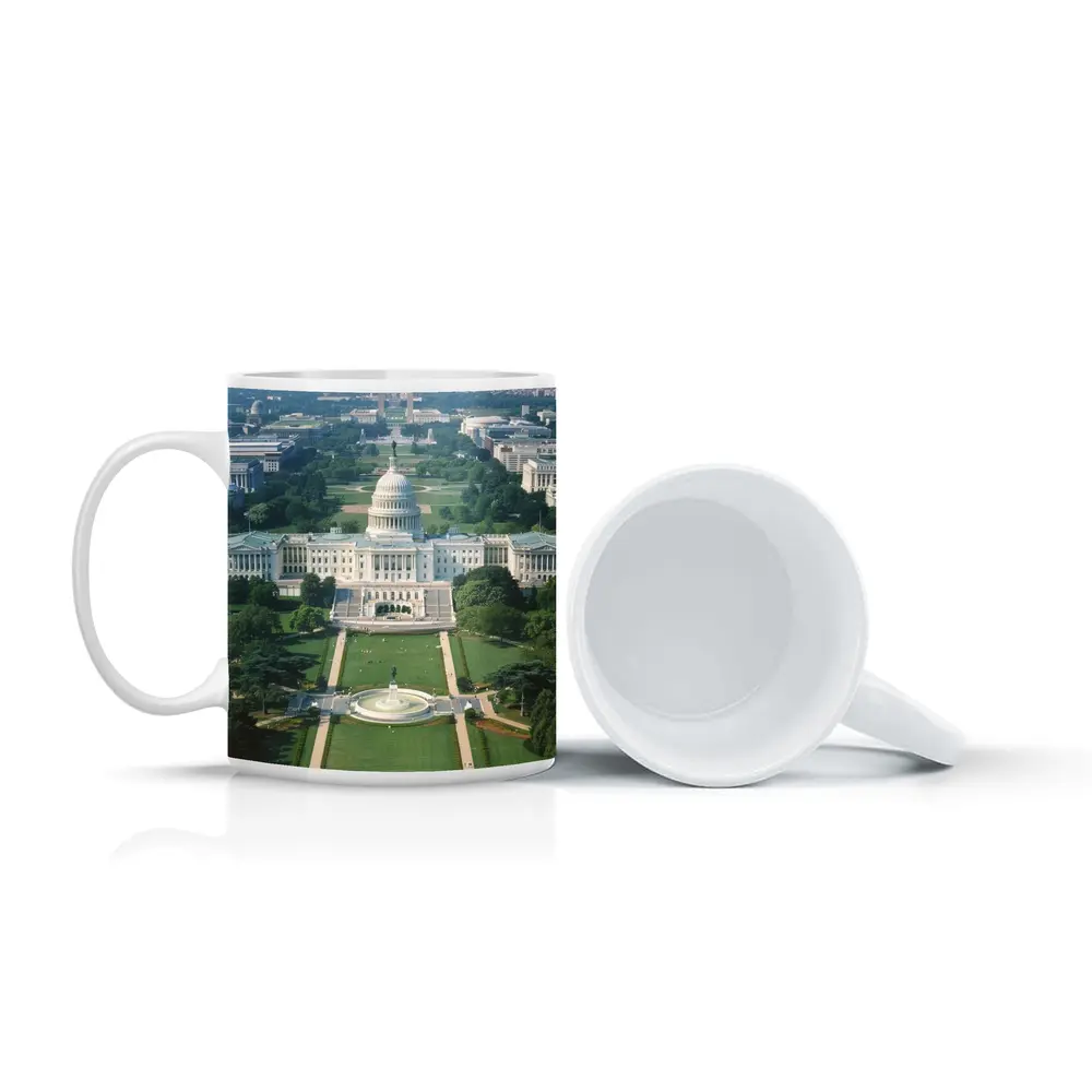 US Capitol Building Washington DC Aerial View – Mugs