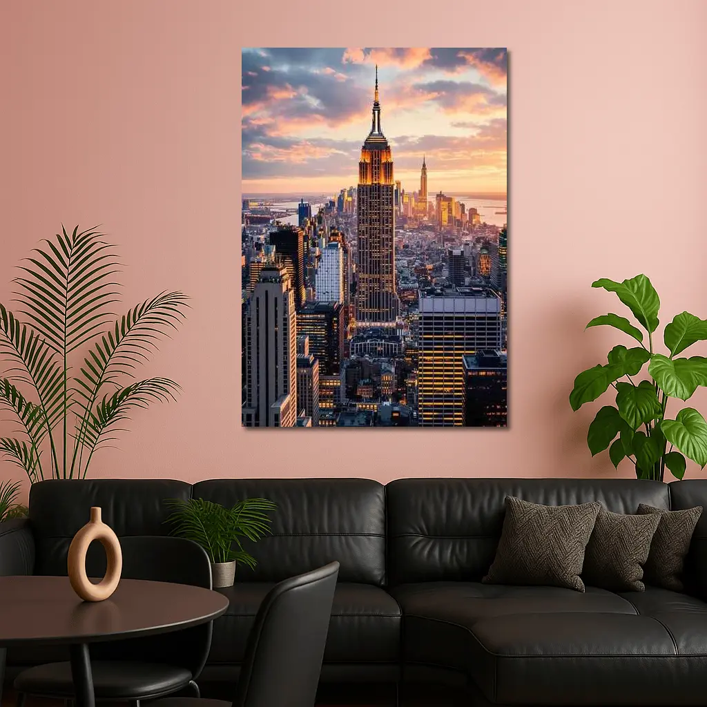 Empire State Building New York City Sunset – Wall Art