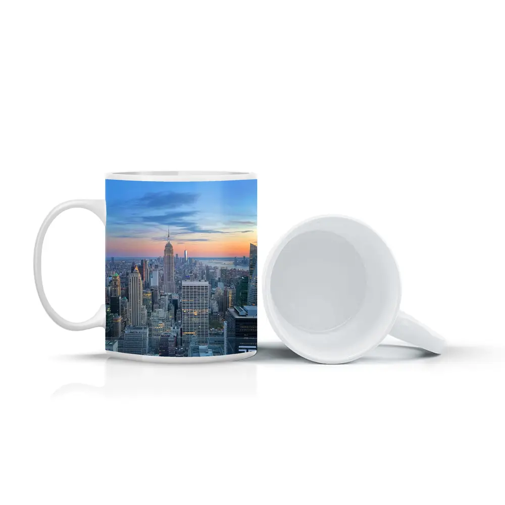 New York City Skyline Sunset Rooftop View – Mugs