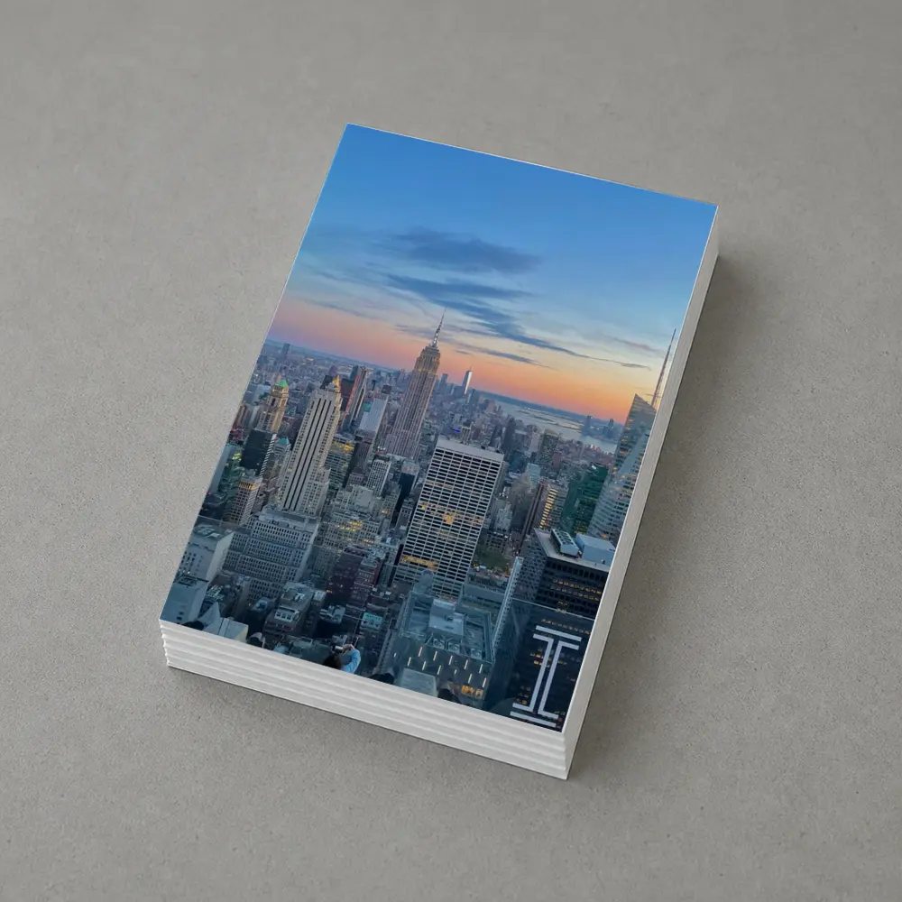 New York City Skyline Sunset Rooftop View – Postcards