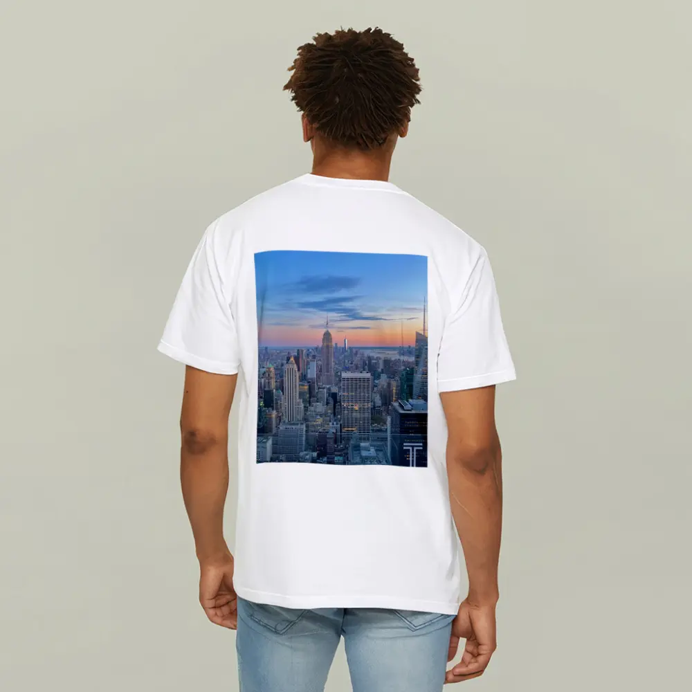 New York City Skyline Sunset Rooftop View – T-Shirts