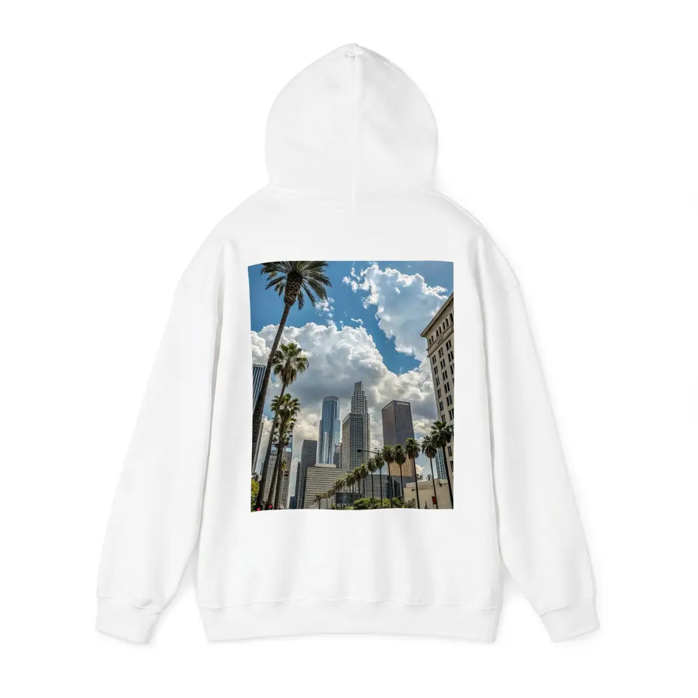 Los Angeles Downtown Skyline Palm Trees Street – Hoodies