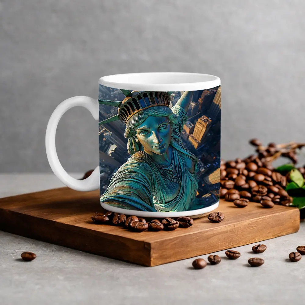 Statue of Liberty Selfie New York Skyline – Mugs