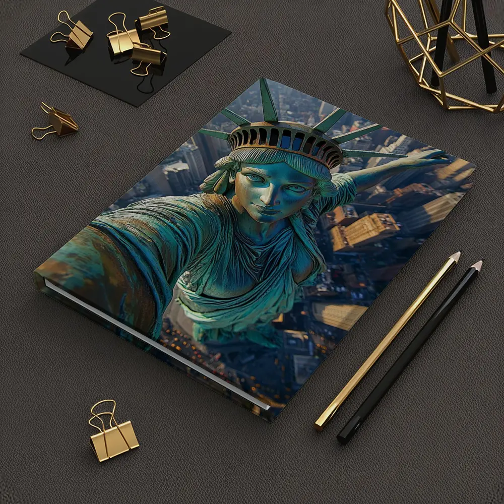 Statue of Liberty Selfie New York Skyline – Notebooks