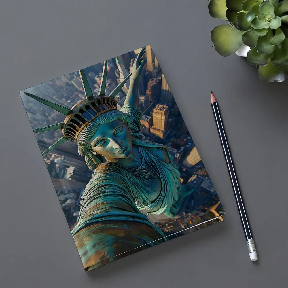 Statue of Liberty Selfie New York Skyline – Notebooks