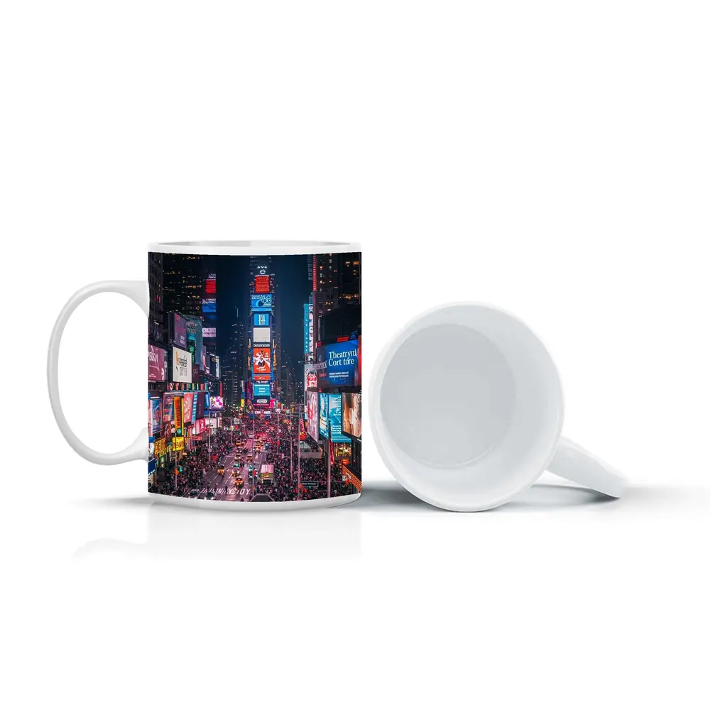 Times Square New York City At Night – Mugs