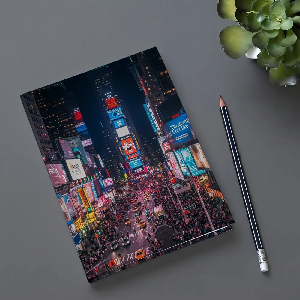 Times Square New York City At Night – Notebooks
