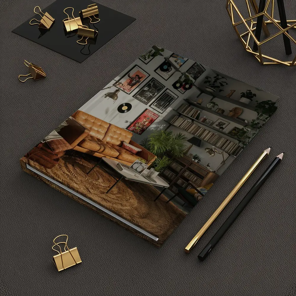 Retro Living Room With Vinyl Record Gallery – Notebooks