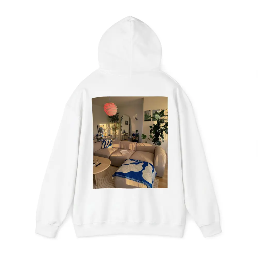 Cozy Modern Living Room Blue Accents – Hoodies