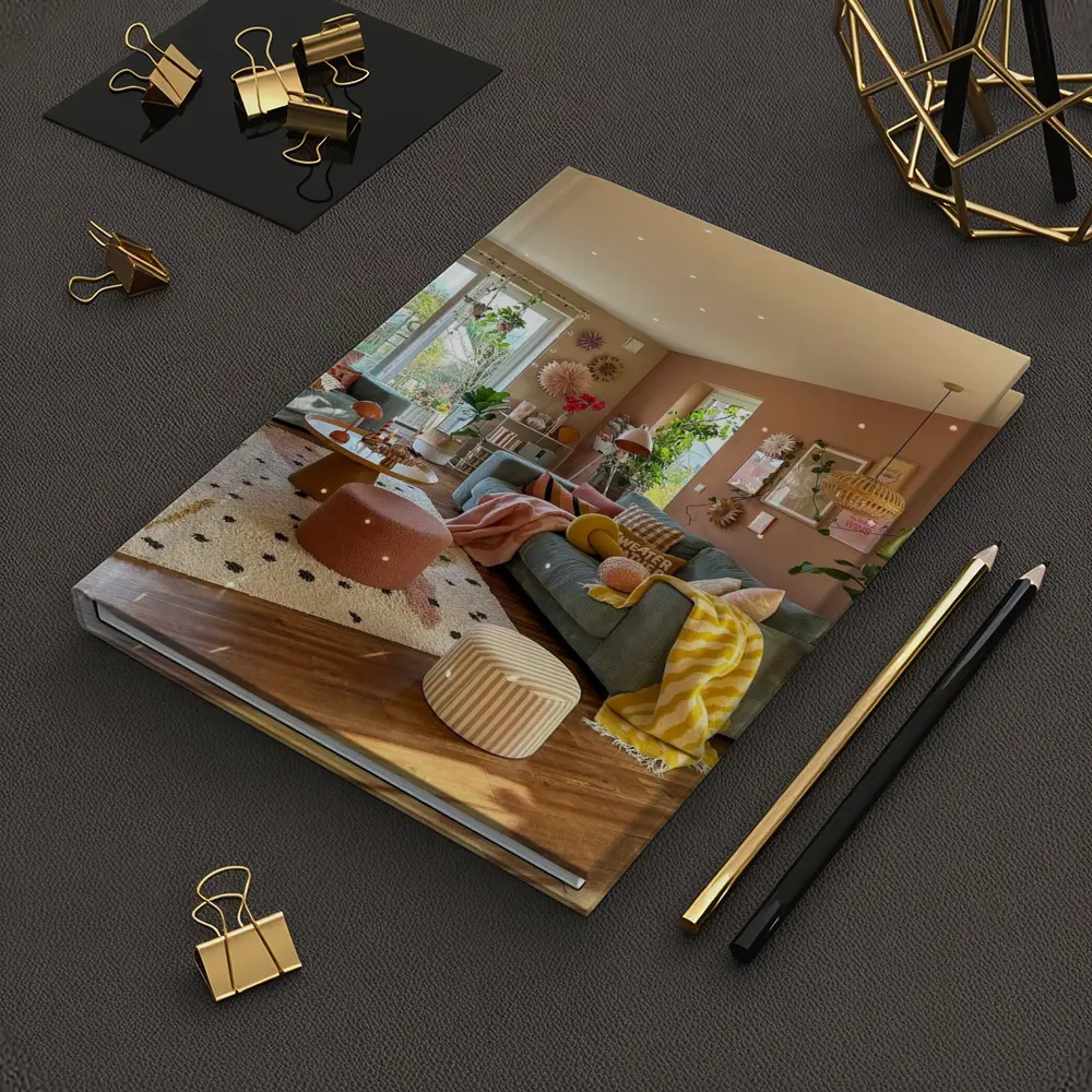Boho Living Room Warm Cozy Interior Design – Notebooks