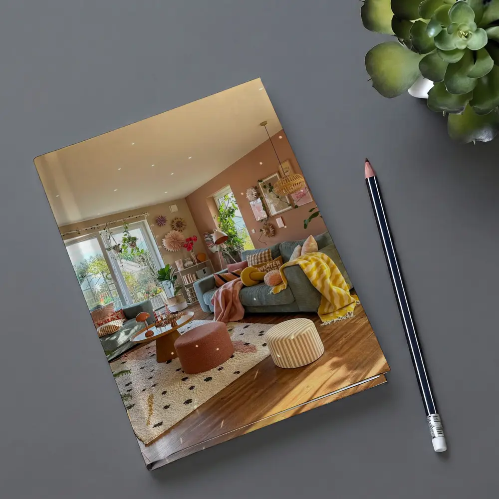 Boho Living Room Warm Cozy Interior Design – Notebooks