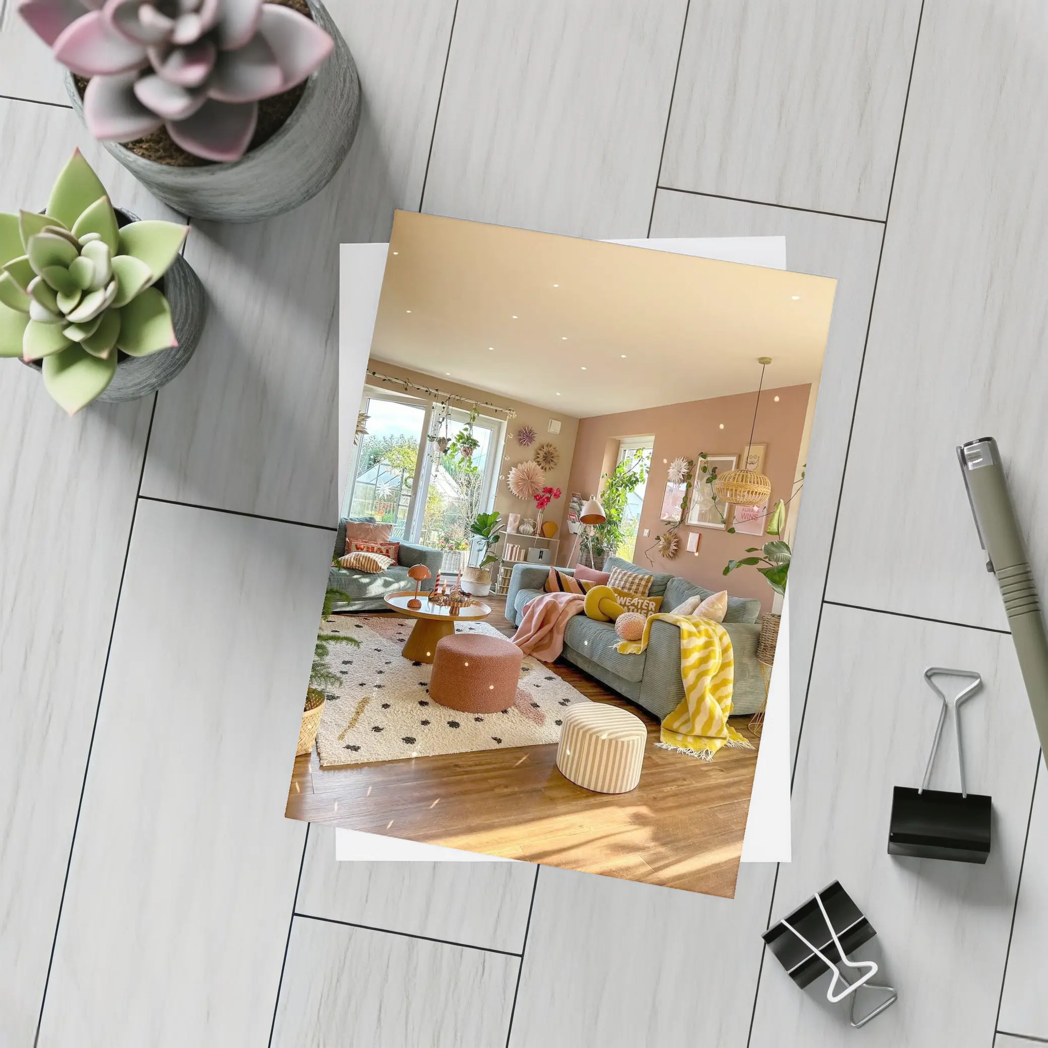 Boho Living Room Warm Cozy Interior Design – Postcards
