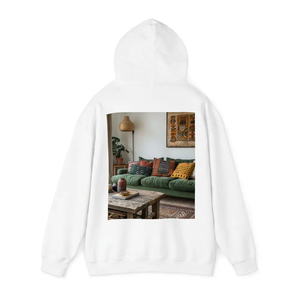 Boho Living Room Green Sofa Tribal Art – Hoodies