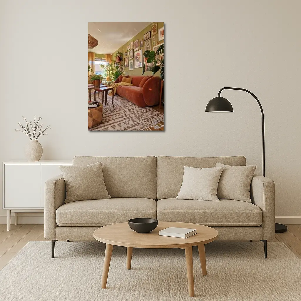 Boho Living Room Green Wall Gallery – Wall Art