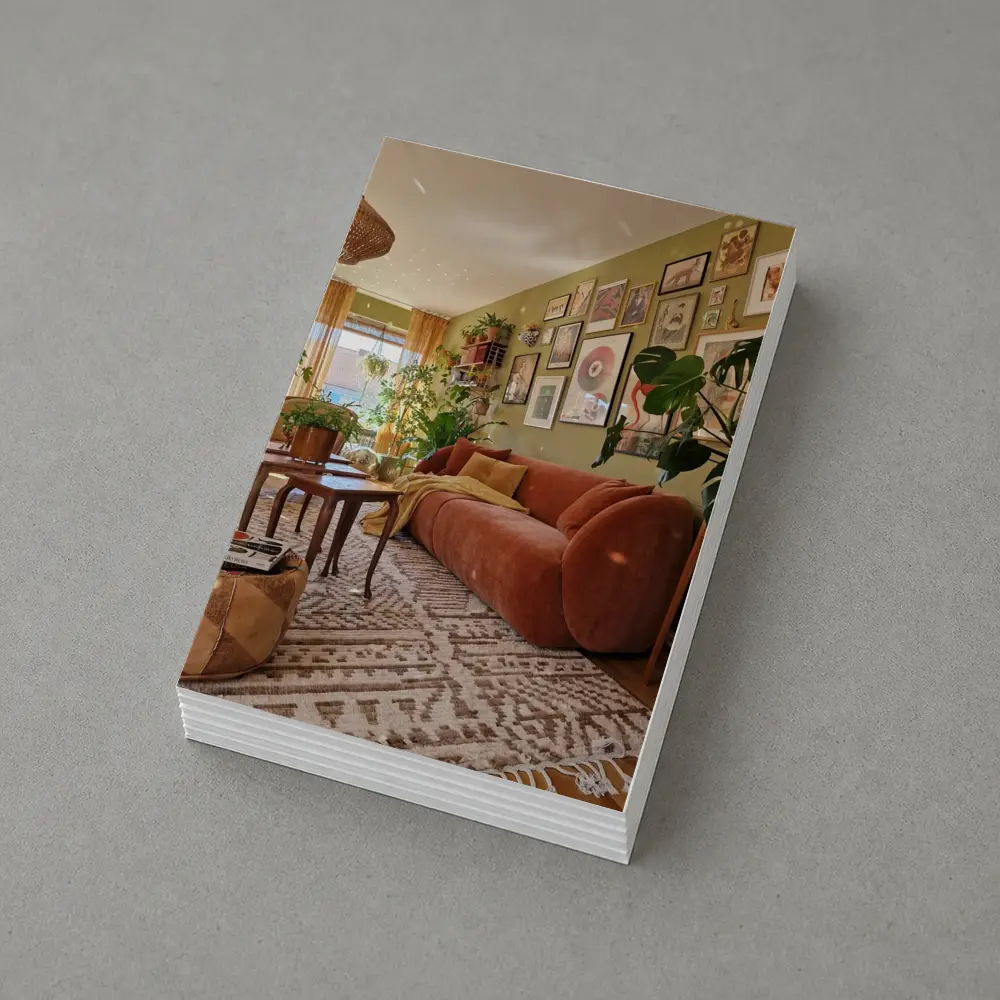 Boho Living Room Green Wall Gallery – Postcards