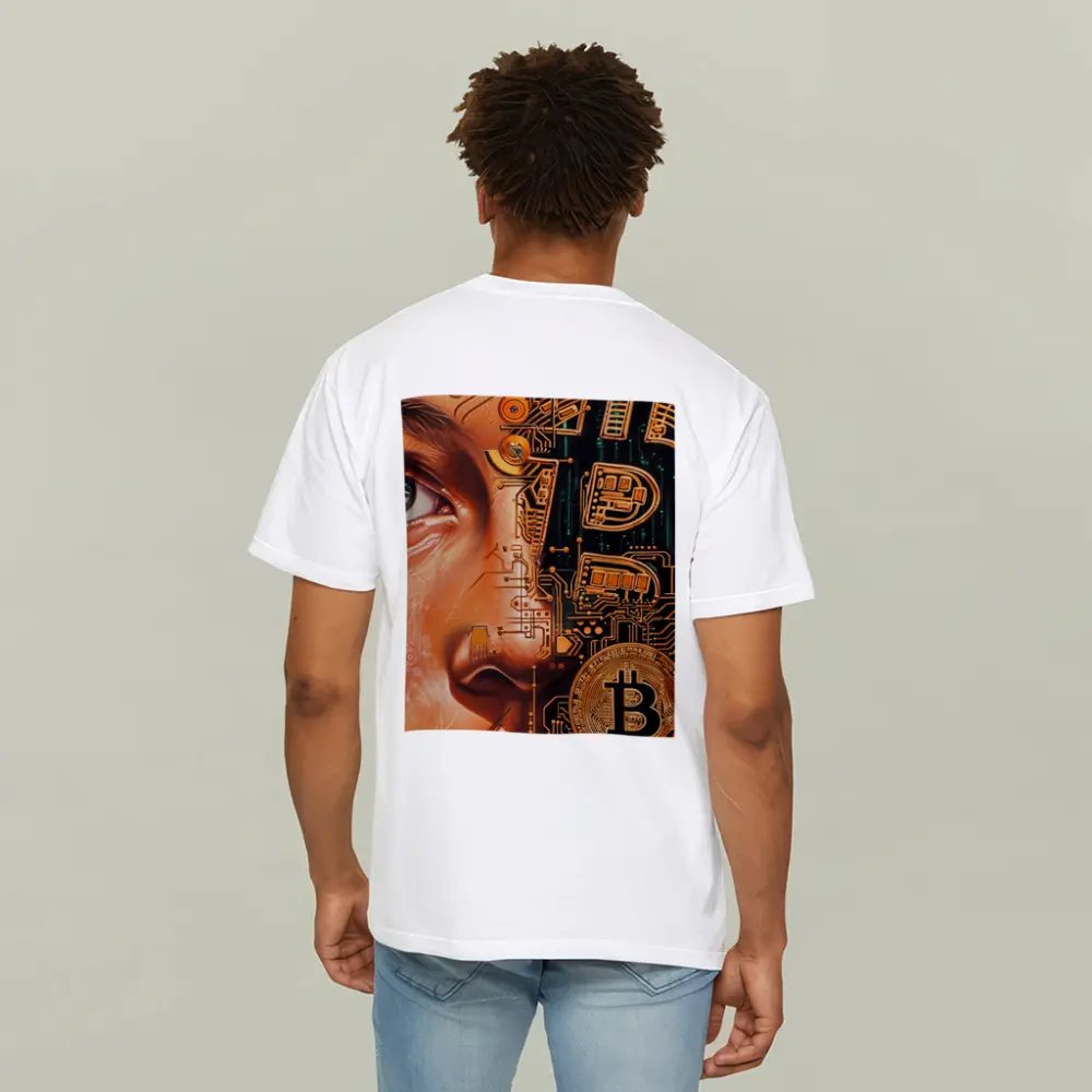 Bitcoin Cyborg Woman Circuit Board Art – T-Shirts