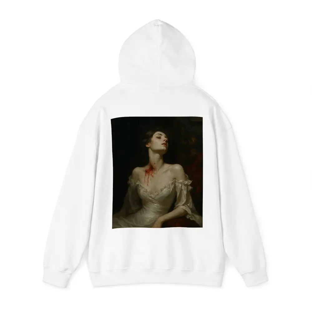 Gothic Woman White Dress Dark Dramatic Painting – Hoodies