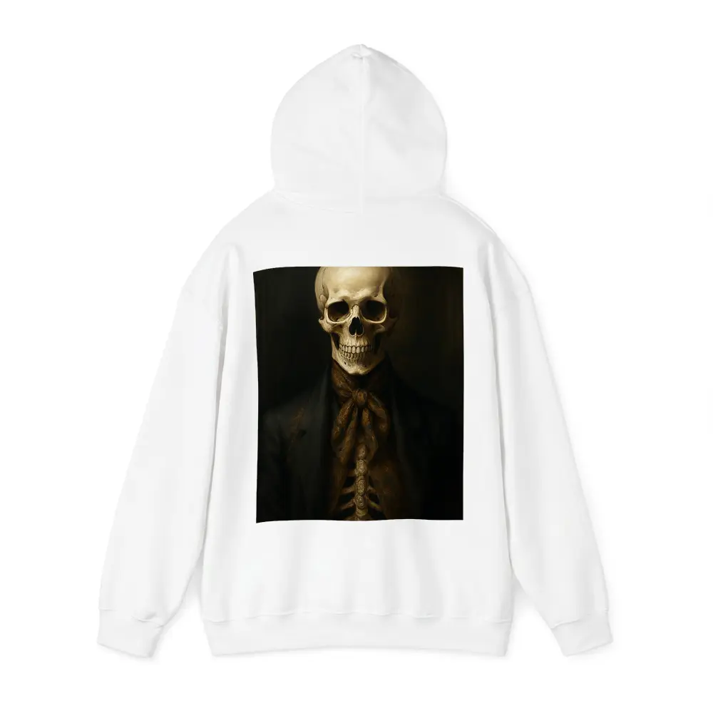 Skeleton Portrait Dark Academia Oil Painting – Hoodies